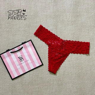 (สินค้าพร้อมส่ง) Victoria's Secret กางเกงชั้นใน The Lacie Lace Thong Panty ของแท้!