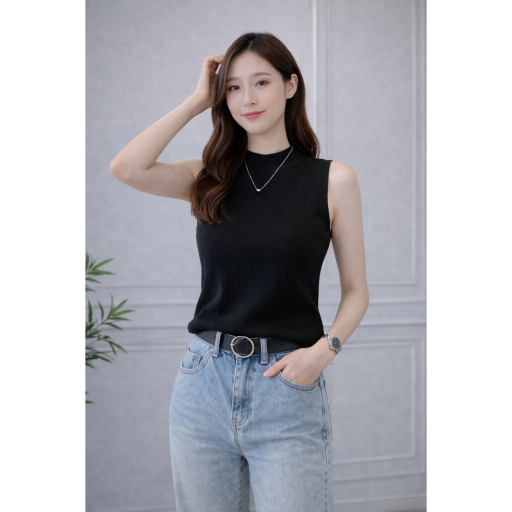 RC74 เสื้อแขนกุดคอสูง