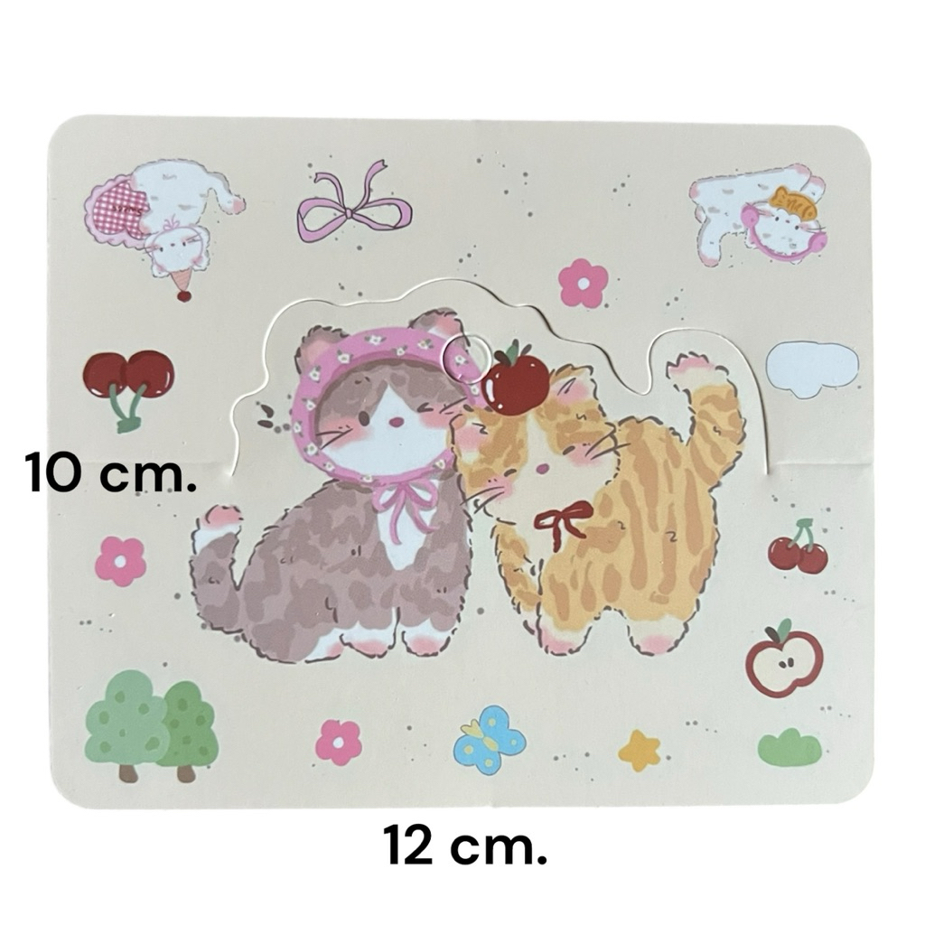 หัวกระดาษติดถุงขนาด 12x10 cm. (100 แผ่น/50แผ่น)