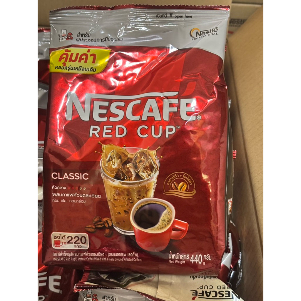 เนสกาแฟเรดคัพขนาด440gหอมเข้มกาแฟคั่วกลาง