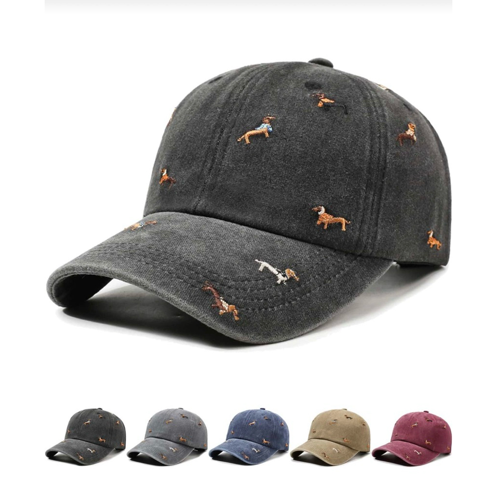 (กทม ส่งด่วน 4 ชม.) BBX - Little Hound Vintage Cap หมวกปักลายน้องหมา