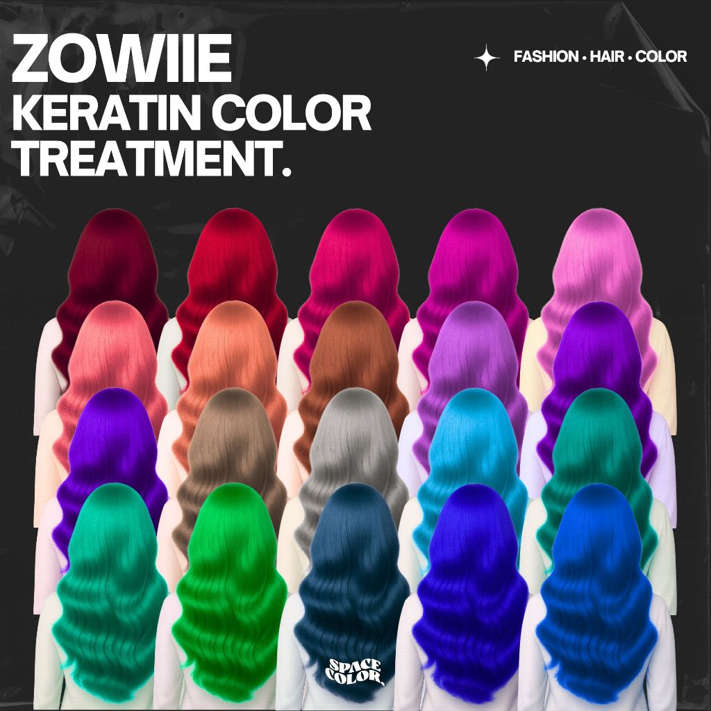 ✨SPACE COLOR : ทรีทเม้นเปลี่ยนสีผม Zowiie keratin color ปราศจากแอมโมเนีย และ ไฮโดรเจน