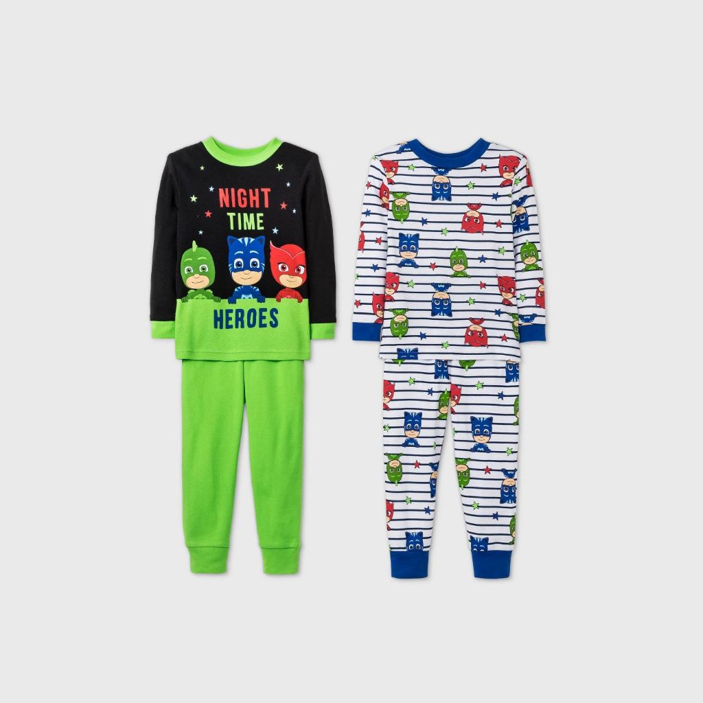 ชุดนอนแขนยาวขายาว Boys PJ Masks Pajama Set - Green เซ็ท 2 ชุด ไซส์ 4
