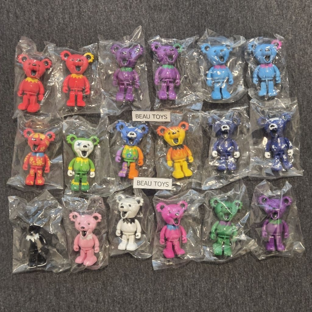 (ของแท้💯)Grateful Dead Dancing Bear Mini Figures งานปี 2002 (มือ1) 🟣⚪️🔴