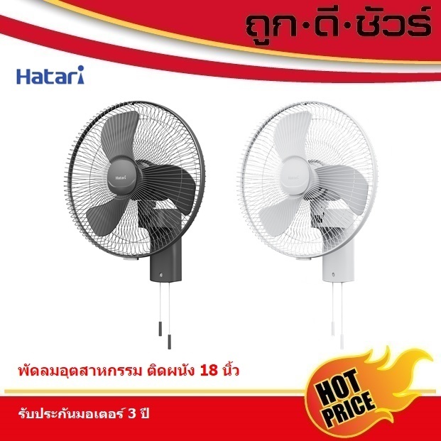 #โฉมใหม่ HATARI พัดลมอุตสาหกรรม ติดผนัง IW18M1 18 นิ้ว