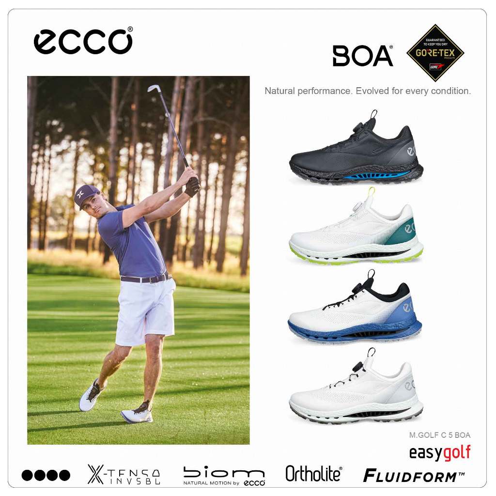 ECCO BIOM C5 BOA MEN  ECCO GOLF GOLF SHOES รองเท้ากอล์ฟผู้ชาย รองเท้ากีฬาชาย SS26