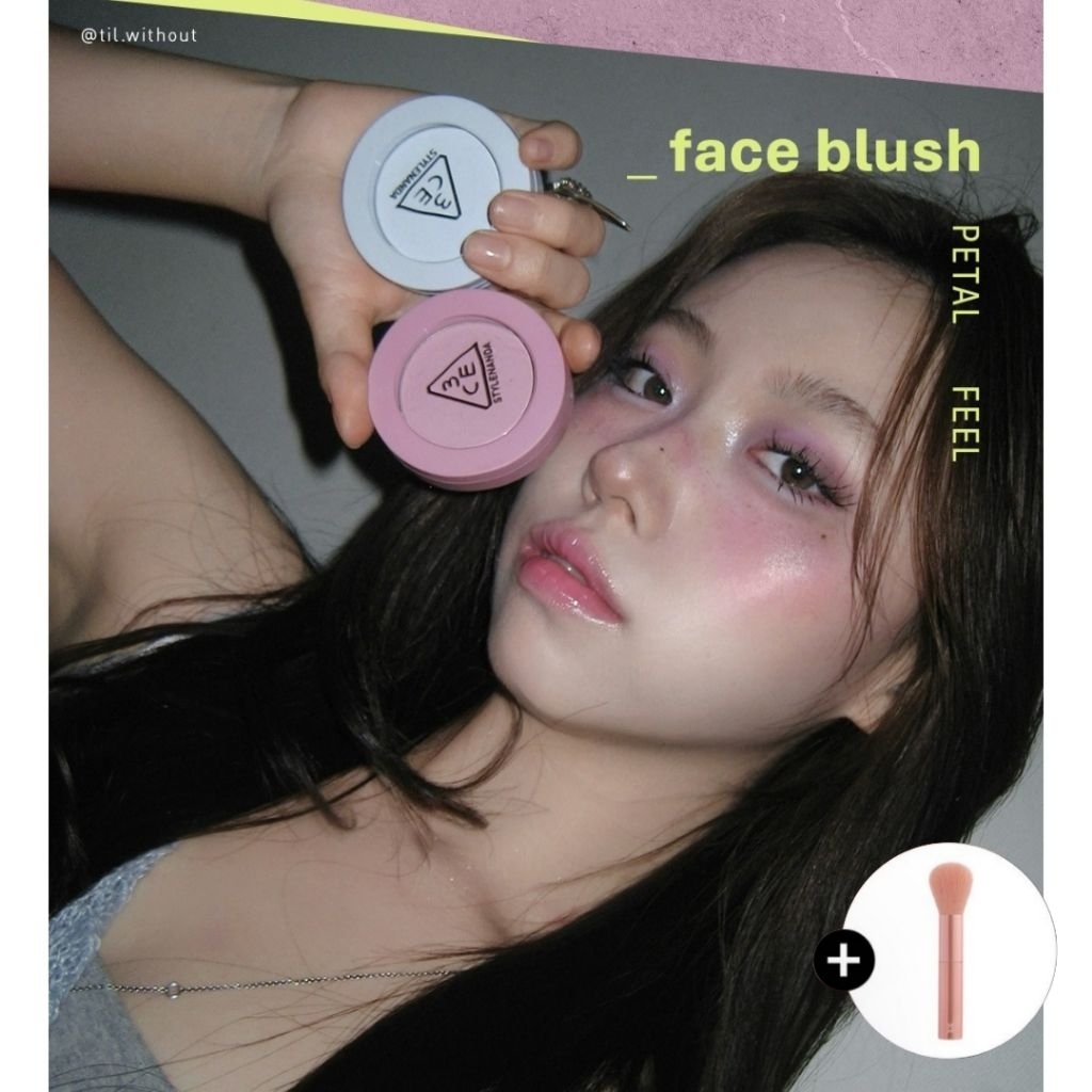 สีใหม่! (+แปรง) 3CE Face Blusher Unusual day , Curious mauve , Fever dream , Maple toast, kinda shy