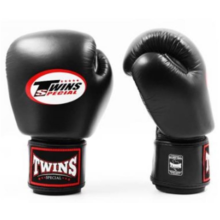 Twins Boxing Gloves Black BGVL-3 ( 8,10,12,14,16 oz.) Genuine leather Sparring นวมซ้อมชก ทวินส์ สเปเชี่ยล สีดำ หนังแท้