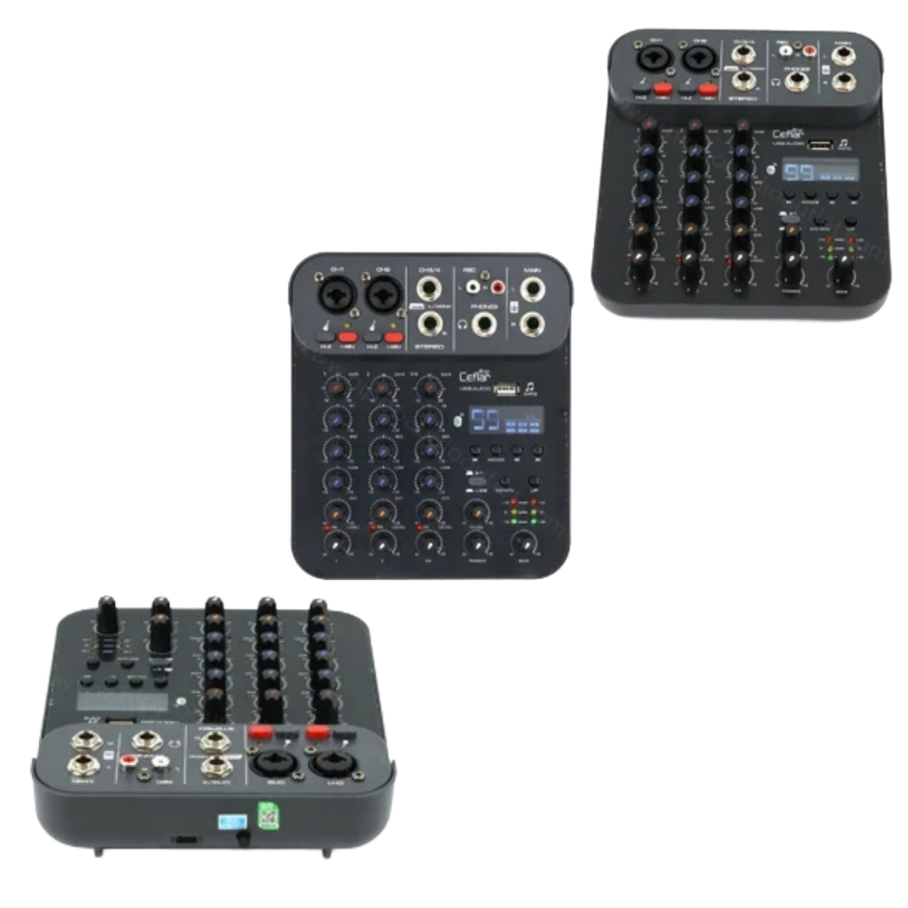 มิกเซอร์CEFLAR PMX-02 4 Channels Mono พร้อม Phantom Power และ DSP 99