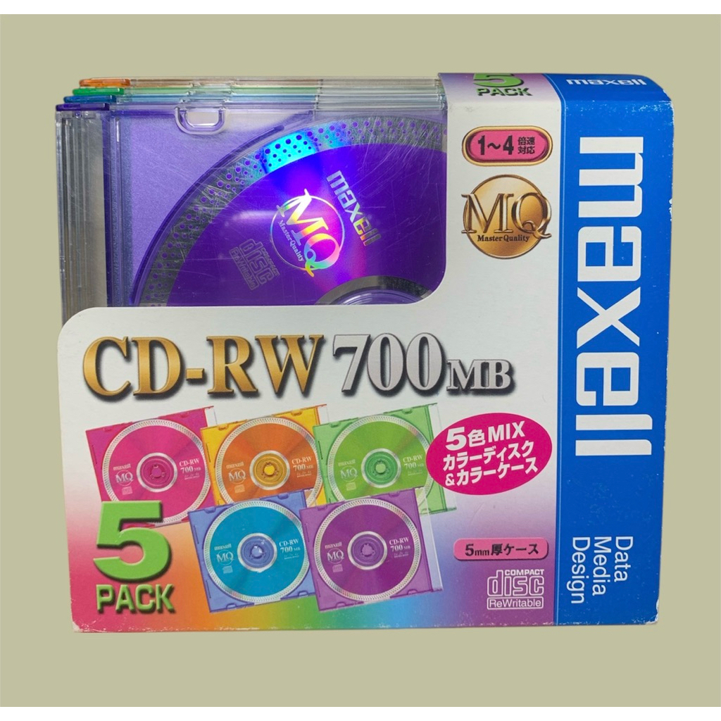 💥แบ่งขาย💥 CD-R 700MB และ  DVD-R 4.7 - 8.5 GB 1 แผ่น💥 แผ่นแท้ Maxell CD-RW 700 MB พร้อมกล่อง สามารถเข