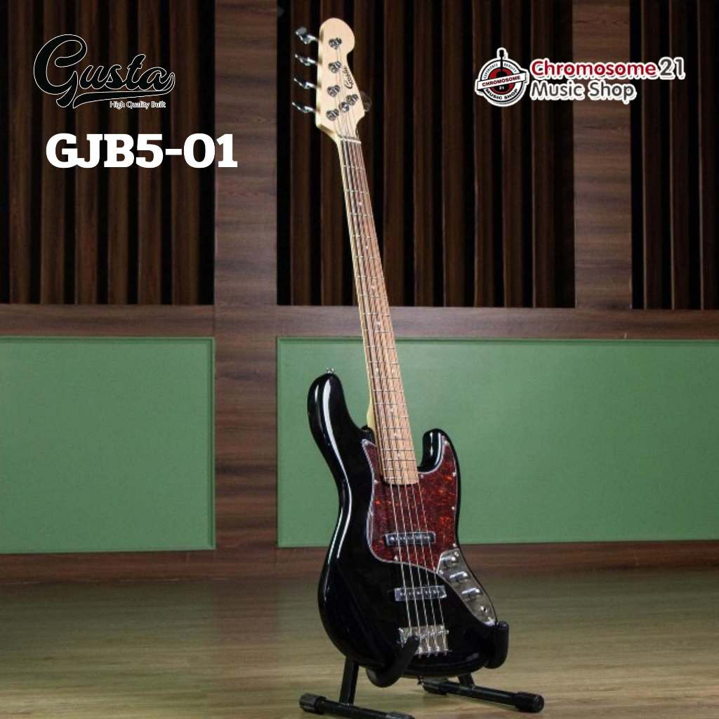 เบส 5 สาย Gusta GJB5-01 (สีดำ)