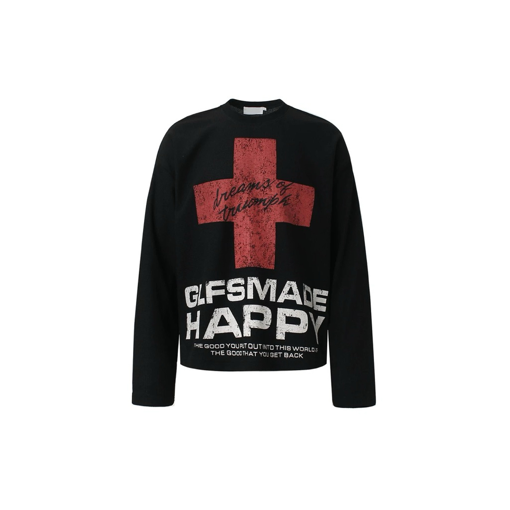 [พร้อมส่ง] Spenzer.street | God Bless Sweater🖤โอเวอร์ไซส์ เสื้อผ้าสตรีท เนื้อผ้าดี คุณภาพเยี่ยม ทันกระแส 2026 ขายดี