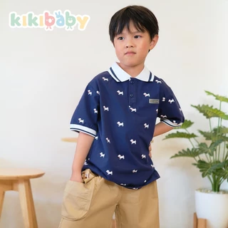 [90-120] POLO เสื้อโปโลพร้อมส่ง ลายน่ารัก เสื้อโปโลผ้านิ่ม แขนสั้น คอปก ลายสัตว์ เสื้อผ้าเด็กผู้ชาย FBS