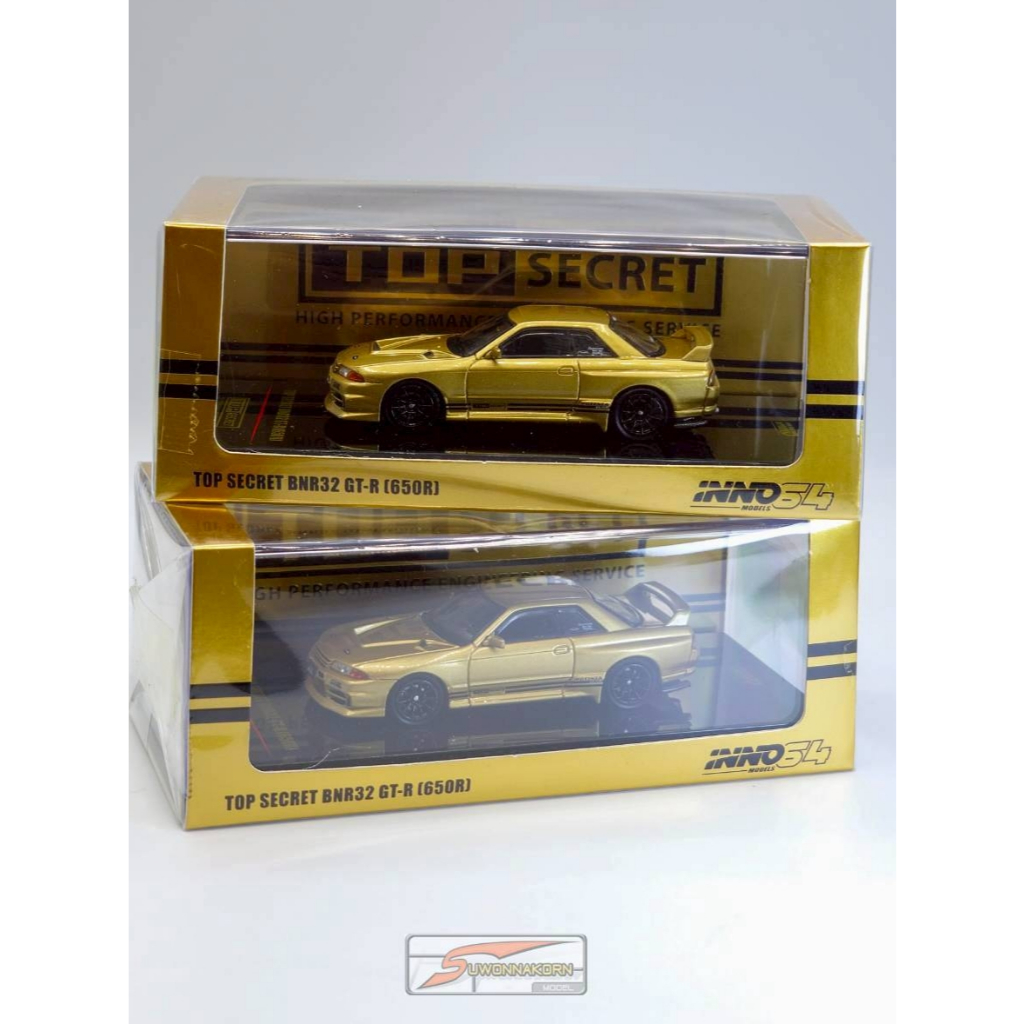 INNO64 1/64  TOP SECRET BNR32 GT-R (650R) Gold
