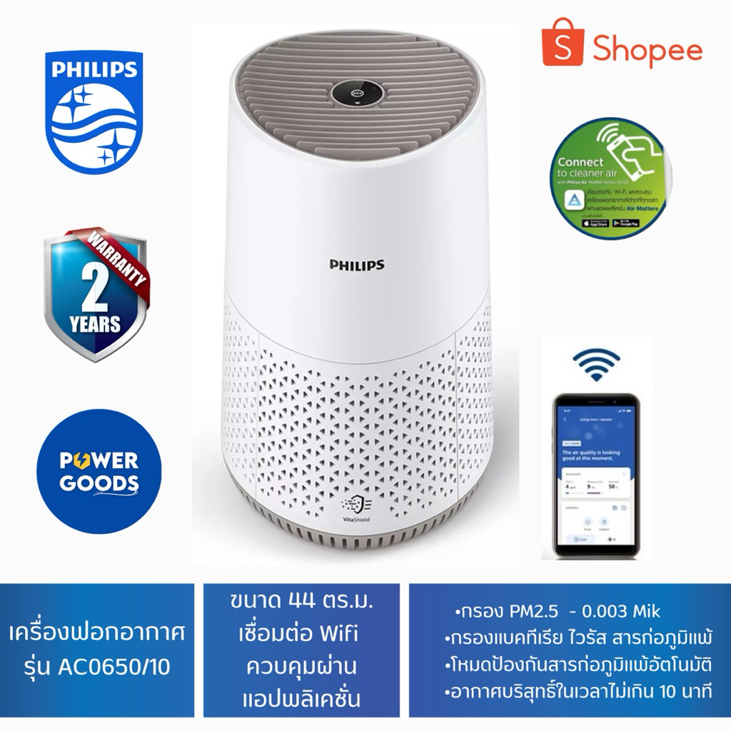 PHILIPS เครื่องฟอกอากาศรุ่น AC0650/10