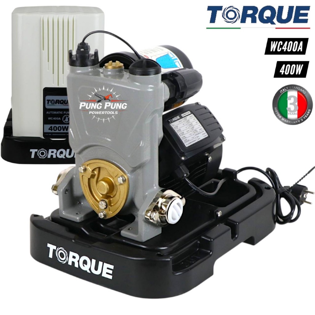 1.🔥แบรนด์แท้อิตาลี🔥ปั๊มน้ำอัตโนมัติ TORQUE TQ-WC200A WPS-200C 250C 350C 400A รับประกัน 3 ปี