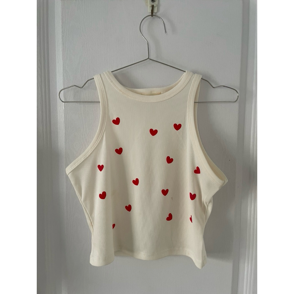 Vanilla Sky เสื้อกล้ามปักหัวใจ size M