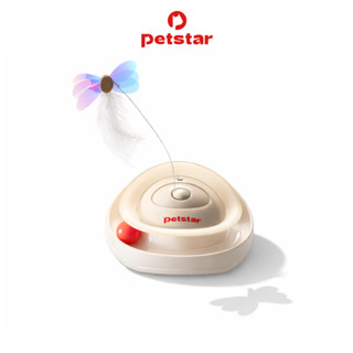 Petstar ของเล่นแมว ไม้ตกแมว อัตโนมัติ หมุนได้รอบทิศทาง ฐานพร…
