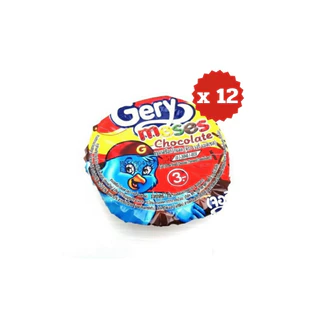 [ 1 แพ็ค ] Gery Meses เจอรี่ แมสเซส ขนมรสช็อกโกแลต ขนาด 6 กรัม x 12 ถ้วย