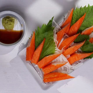 ปูอัดนินจา 40 แท่ง 500 กรัม น้ำตาลต่ำ [แถมโชยุ วาซาบิ] สินค้าบรรจุในหีบห่ออย่างดี เก็บได้นาน 18 เดือน พร้อมส่ง