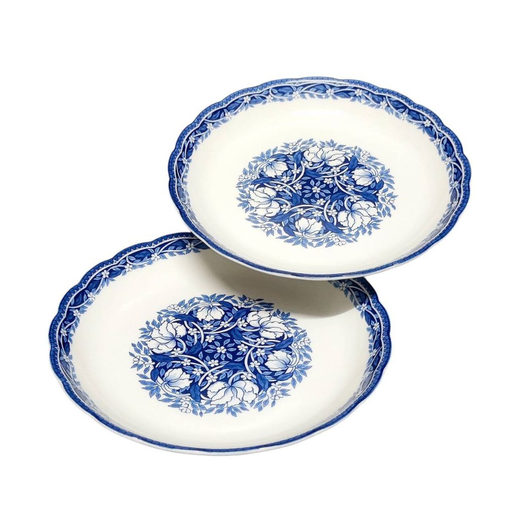 William Morris V&A Museum Plate Blue & White by Nikko Japan จานบลูแอนด์ไวท์