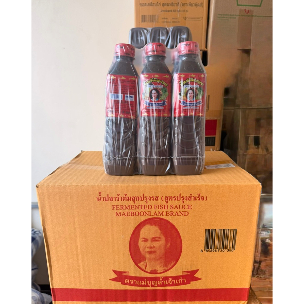 น้ำปลาร้า แม่บุญล้ำ (แพ็ค 6 ขวด) 400ml.