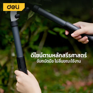 Deli กรรไกรตัดหญ้า กรรไกรตัดกิ่ง ทำสวน ตกแต่งสวน ด้ามแข็งแรง ใบมีดคม ใช้งานง่าย Hedge Shears
