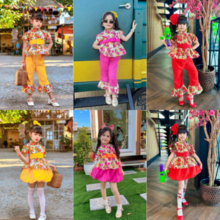 🌻🌺รวมรุ่นลาย️ดอกสุดปัง🌸ชุดสงกรานต์ลูกสาว มีแบบเยอะ⚡️🌸