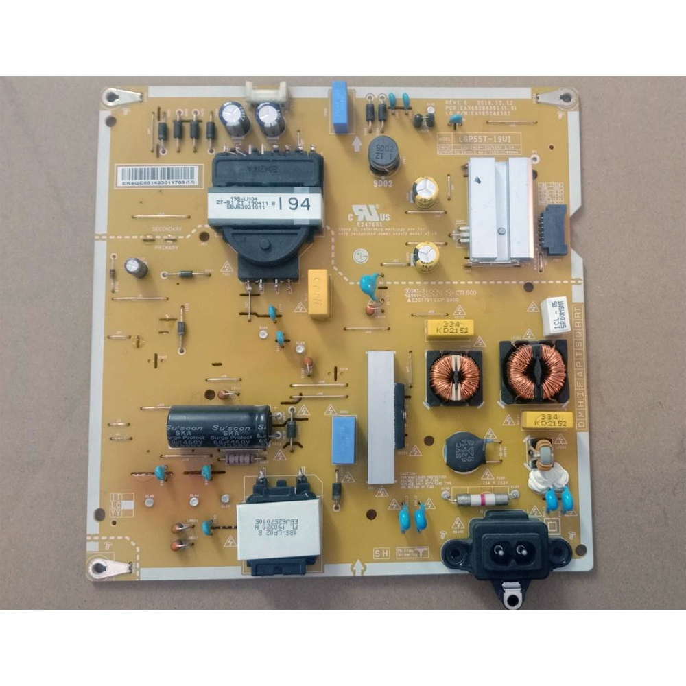 LGP55T-19U1 ซัพพลายบอร์ด ทีวีแอลจี รุ่น 55UM7600PCA 55UN8100PCA  EAX68284301 (1.6)