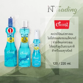 Caring Spray Net Blue&Purple | แคริ่ง สเปรย์เนท สีฟ้า และสีม่วง (หัวฉีดและรีฟิล) | สเปรย์จัดแต่งทรงผม 120 และ 220 ml