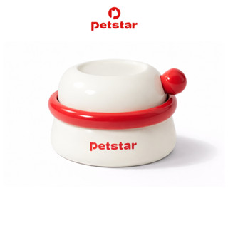 Petstar ชามอาหารแมว ชามอาหารสุนัข เซรามิก 3in1 ยกสูง 11ซม. ท…