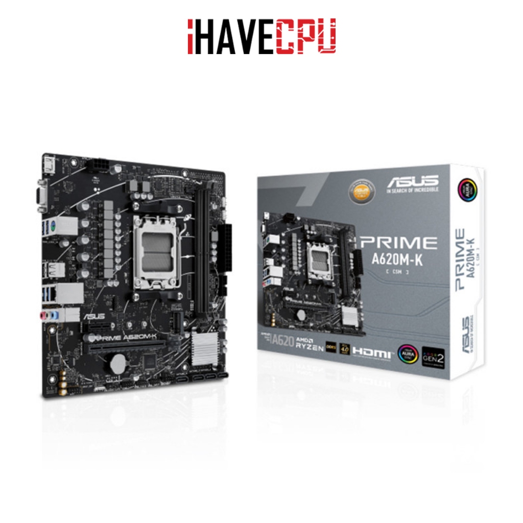 เมนบอร์ด (mainboard) iHAVECPU (AM5) ASUS PRIME A620M-K-CSM