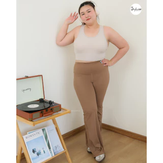 (ใหญ่พิเศษ XL-4XL) Bigbraco HI121 เล้กกิ้งออกกำลังกายขาม้าขาวยาว กางเกงออกกำลังกายสาวอวบอ้วน