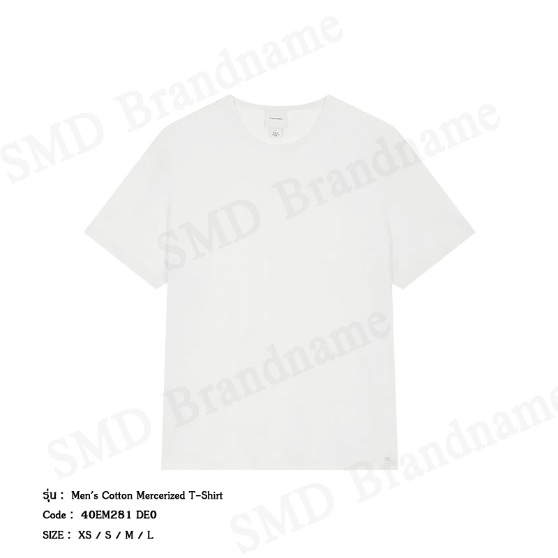 Calvin Klein เสื้อยืดคอกลมผู้ชาย รุ่น Men's Cotton Mercerized T-Shirt Code: 40EM281 DE0