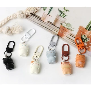 ร้านไทย พร้อมส่ง!! พวงกุญแจแมวสายพันธุ์ต่างๆ พวงกุญแจโลหะkeyring keychain ที่ห้อย airpod แมวสามสี แมวสีสวาท แมวดำ แมวเทา