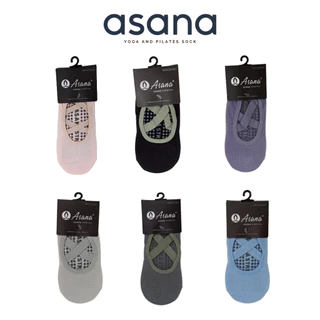 Asana Non-Slip Yoga Socks ถุงเท้าโยคะ พิลาทิส มีแถบซิลิโคนยึดเกาะ 36-40