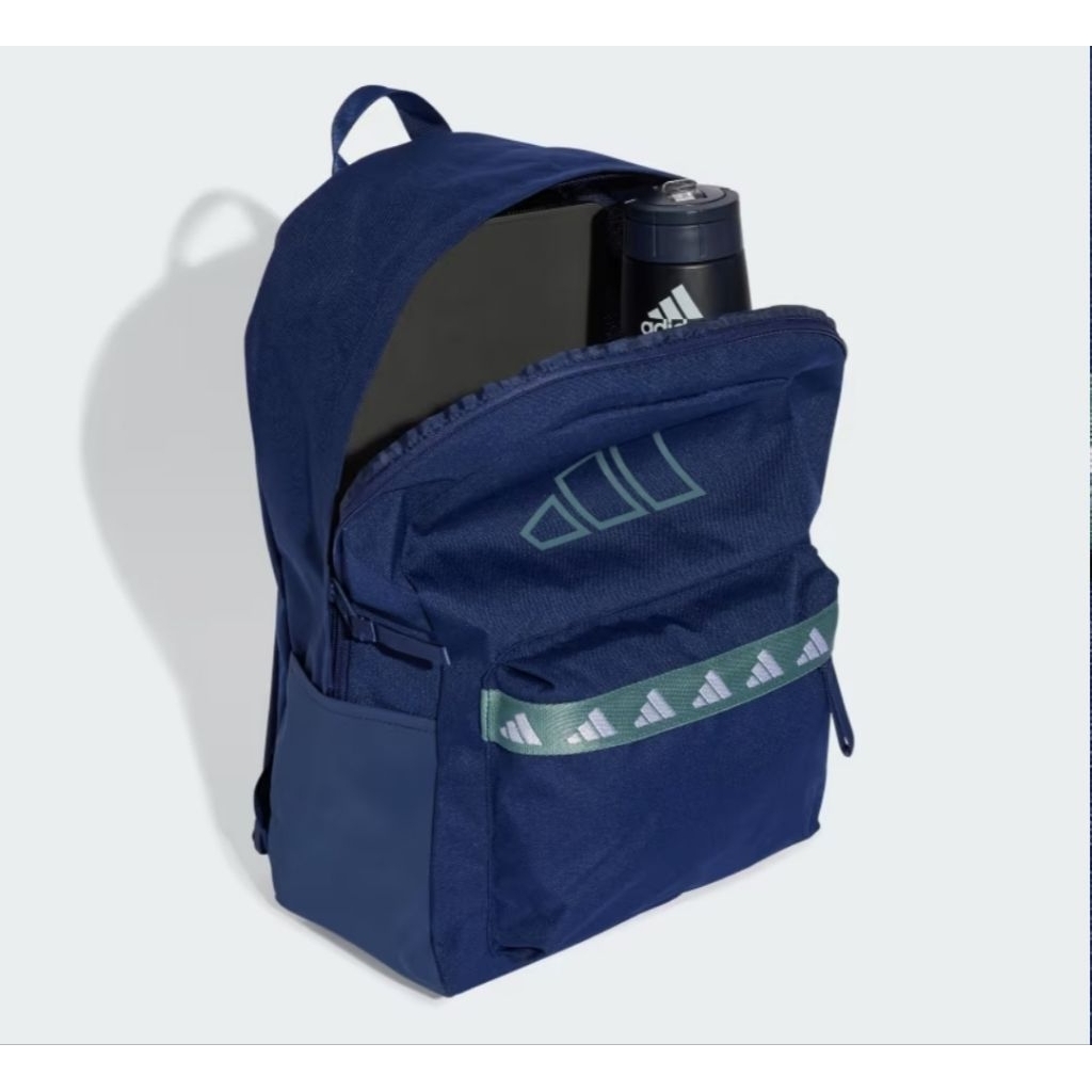 โปรดอ่านก่อนถามพร้อมส่งของแท้ของใหม่ป้ายไทยadidas ไลฟ์สไตล์ กระเป๋าเป้ adidas Classic Tape Unisex สีน้ำเงิน JW1543 รูปที่ 3