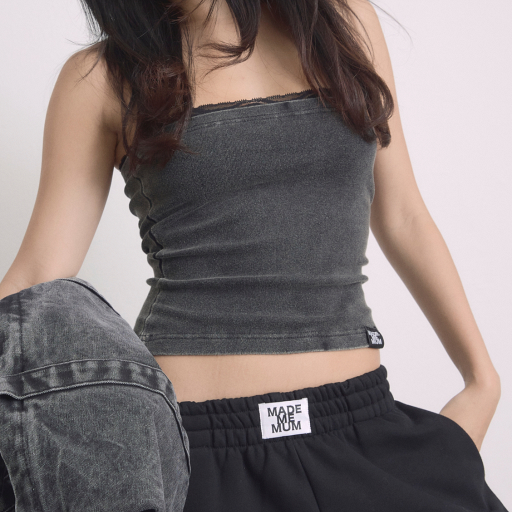 Tube top / Blackfade color เสื้อเกาะอก เสื้อเกาะอกขอบลูกไม้