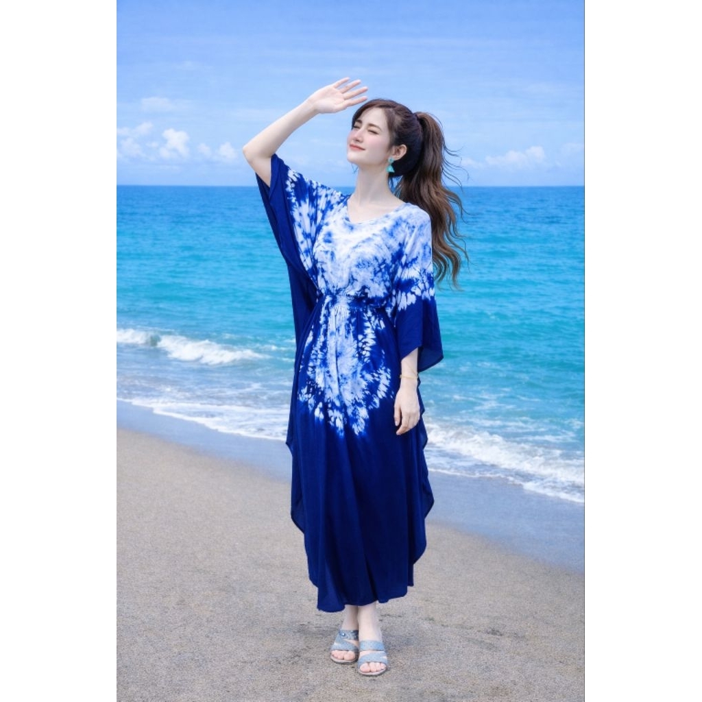 ชุดมัดย้อมสีสวยสดใส ผ้าพริ้ว ใส่สบายไม่ร้อนเป็นสมอกอกพอดีตัวสวยๆค่า