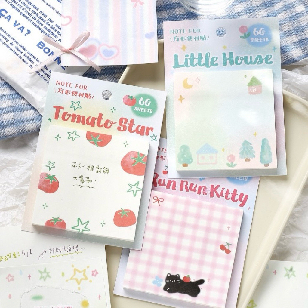 <พร้อมส่ง> โน๊ตกาวกระดาษ 🩷 Soft Dream 🛌 ความฝัน 60แผ่น 6โทนสี โพอิท เครื่องเขียน กระดาษโน๊ต เมมโม memo