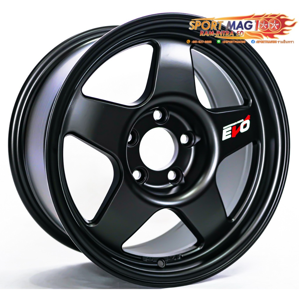 ล้อแม็กซ์ Kspeed EVO RALLY ขอบ16นิ้ว 5รู114 สีดำด้าน กว้าง8นิ้ว Offset20 [12886]