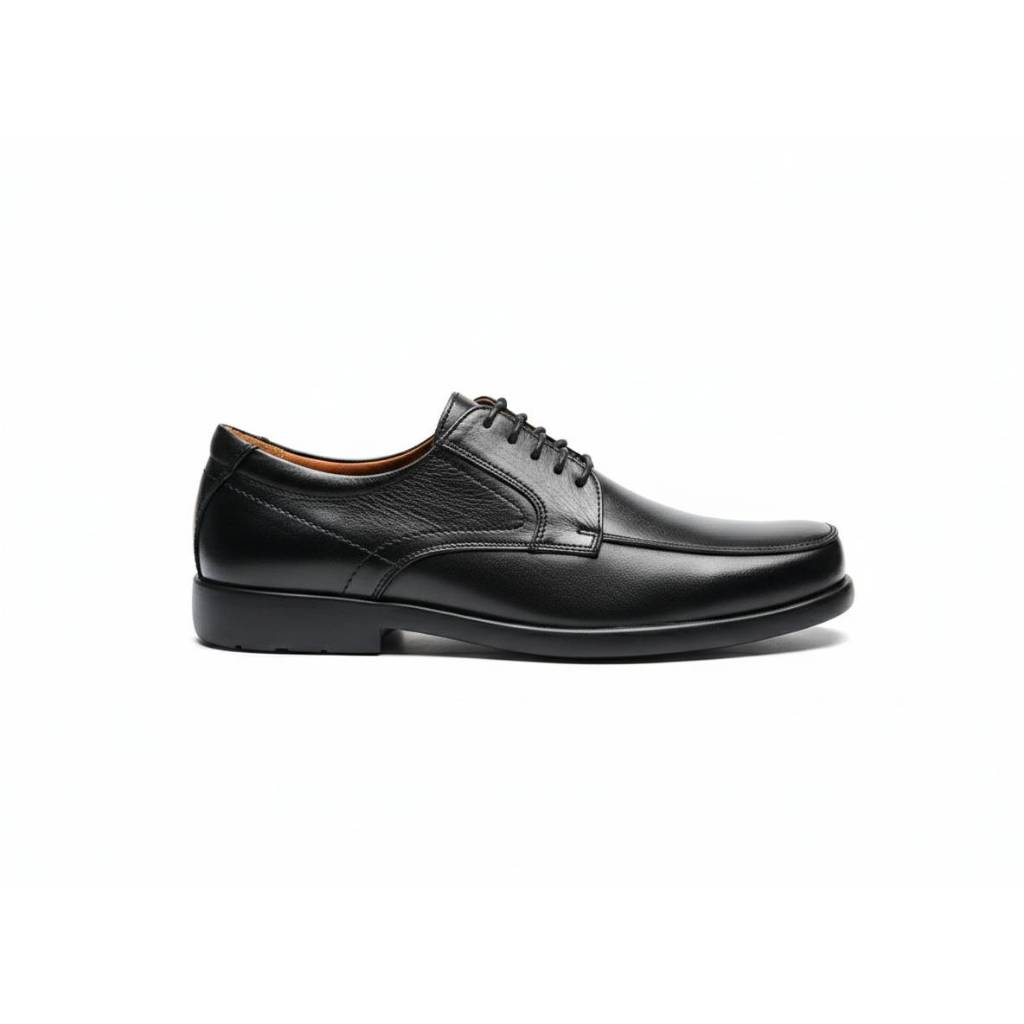 HEAVY SHOES حذاء جلد بقري برباط VB8173 — أسود — صورة 3