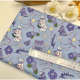 ผ้าเมตร สำหรับตัดเย็บชุด กระเป๋า งาน Diy เนื้อคอตตอนพิมพ์ลาย คอลเลกชันน่ารักสุดๆ! เนื้อดีสุดๆ
