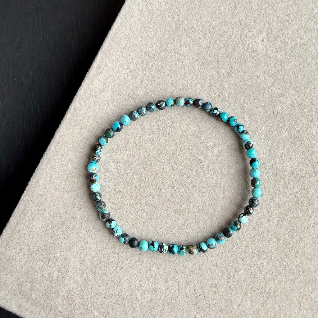 Rare Item กำไลหินแท้ เทอควอยซ์ ประเทศคาซัคสถาน (Kazakhstan Turquoise) 4mm