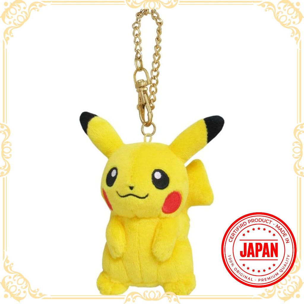 โปเกมอน ALL STAR COLLECTION ตุ๊กตามาสคอตปิกาจู ขนาด W9×D6.5×H11 ซม. ตุ๊กตาห้อย พวงกุญแจโปเกมอน【Direc