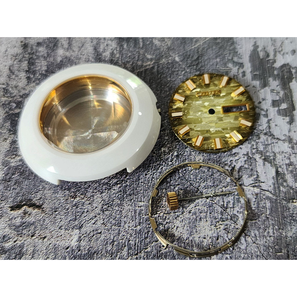 นาฬิกา ตัวเรือน Citizen พร้อมหน้าปัด ฉลามขาว automatic รุ่นเก่า สภาพเก่าเก็บ สวยๆ (ไม่มีเครื่อง + เข