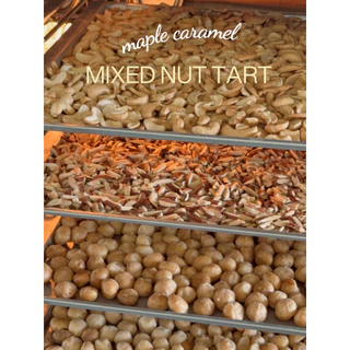 ทาร์ตถั่วซอสคาราเมลเมเปิ้ล แป้งเนยฝรั่งเศสกรอบหอมอร่อยพรีเมี่ยม MapleCaramel Mixed Nut Tart คุกกี้ ขนม ทาร์ตสไตล์ฮ่องกง