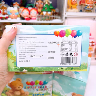 แคนดี้ ลิตเติ้ล แบร์ ผงเปรี้ยวผลไม้กระปุก หมี 5 สี ( 1 กล่อง 30 ชิ้น ) ลูกกวาด