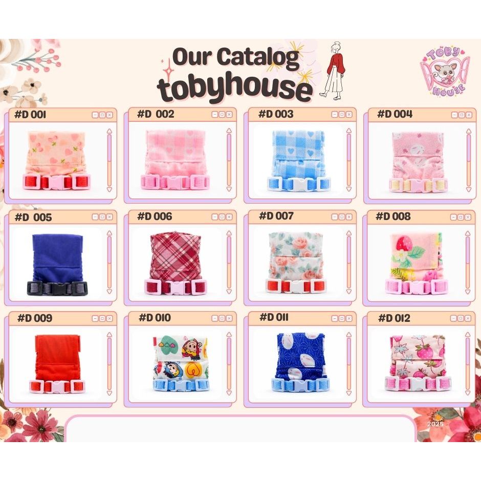 Tobyhouse แพมเพิดลายลิงจิ๋ว มาโมเสต/บุชเบบี้ นุ่มสบาย ใส่นอน ใส่เล่น ระบายอากาศ (รหัส D001-024)