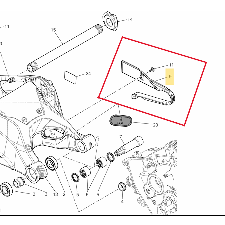 ยางรองโซ่ สำหรับ Ducati Panigale 899 959